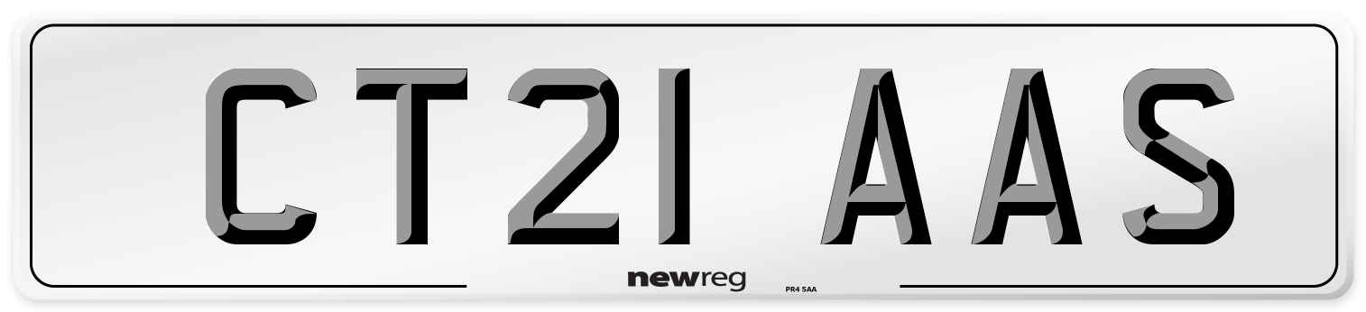 CT21 AAS Number Plate from New Reg